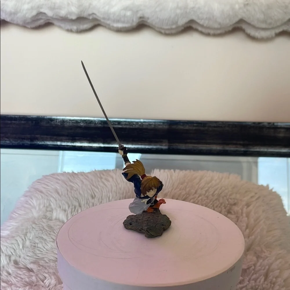 Sword-Wielding Figurine - Blue and Gold